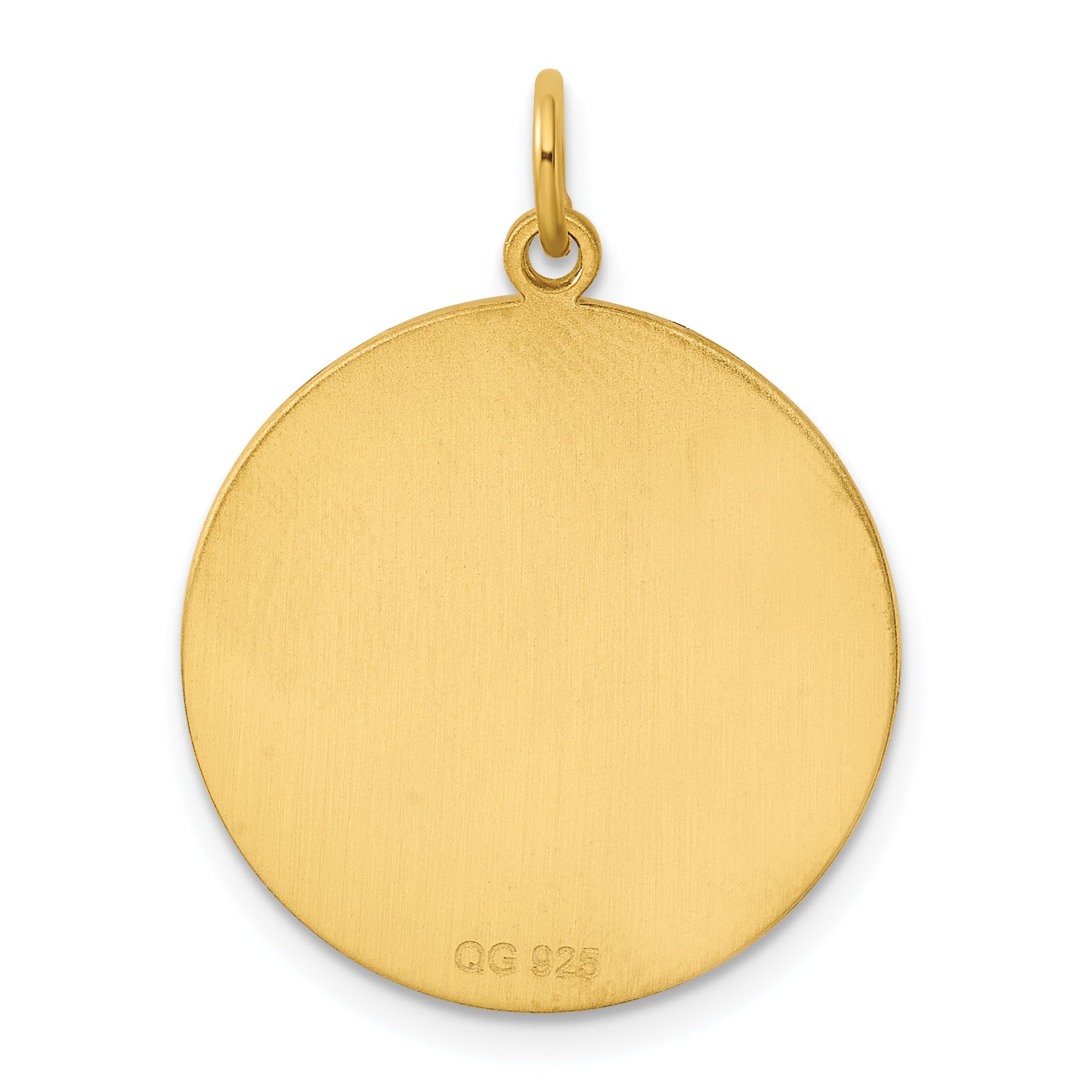 Ss/Gold Plated Sterling Silver Gp Engraveable Round Polished Disc Charm