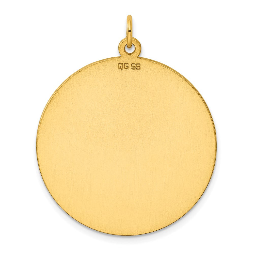Ss/Gold Plated Sterling Silver Gp Engraveable Round Polished Disc Charm