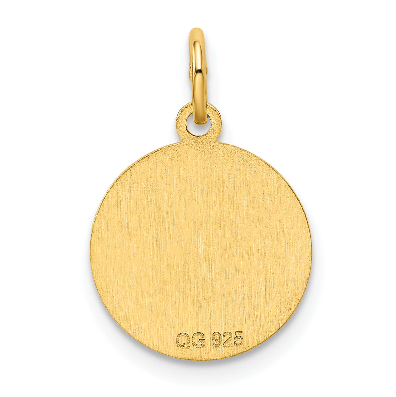 Ss/Gold Plated Sterling Silver Gp Engraveable Round Polished Disc Charm