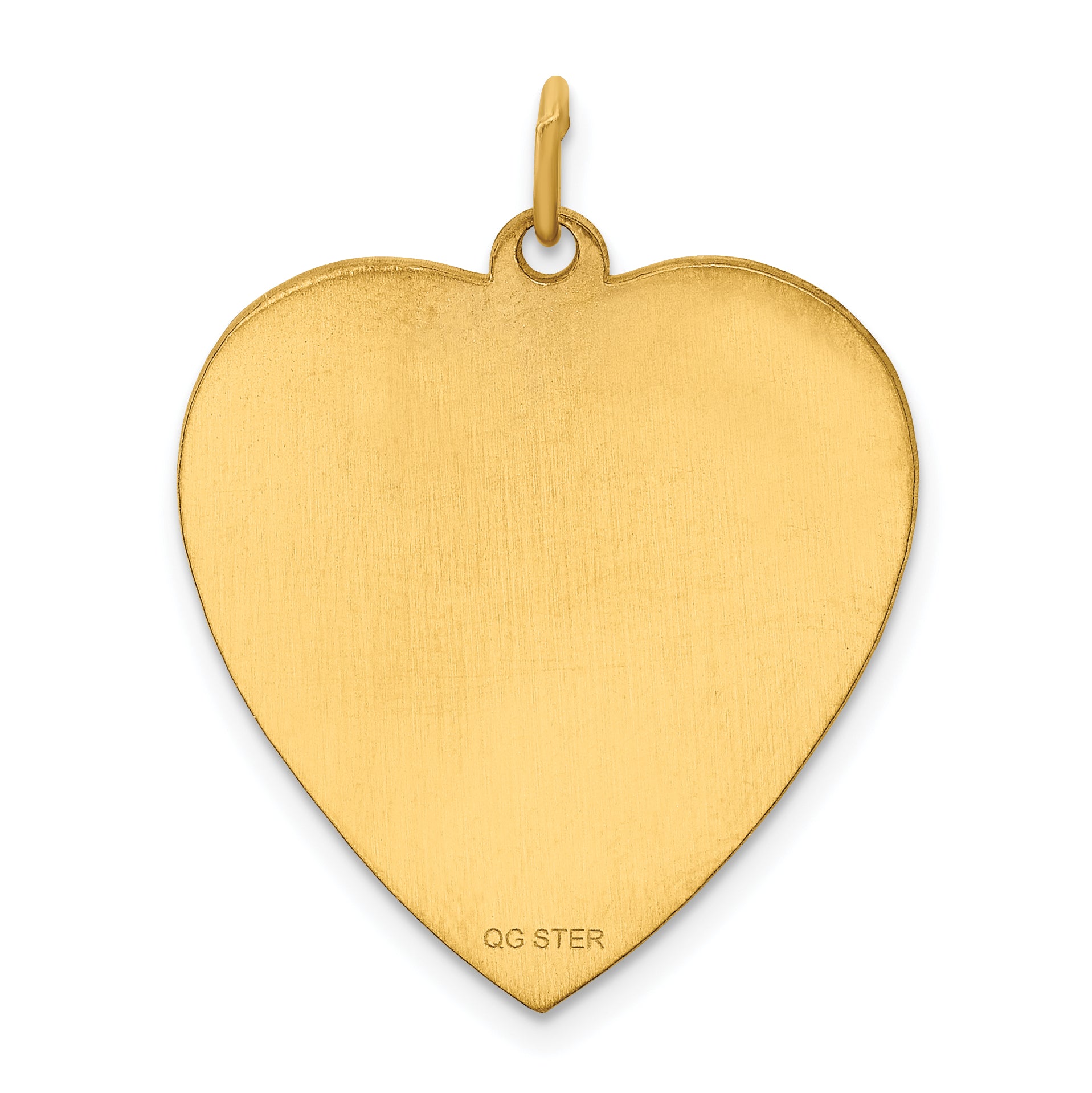 Ss/Gold Plated Sterling Silver Gp Engraveable Heart Polished Disc Charm