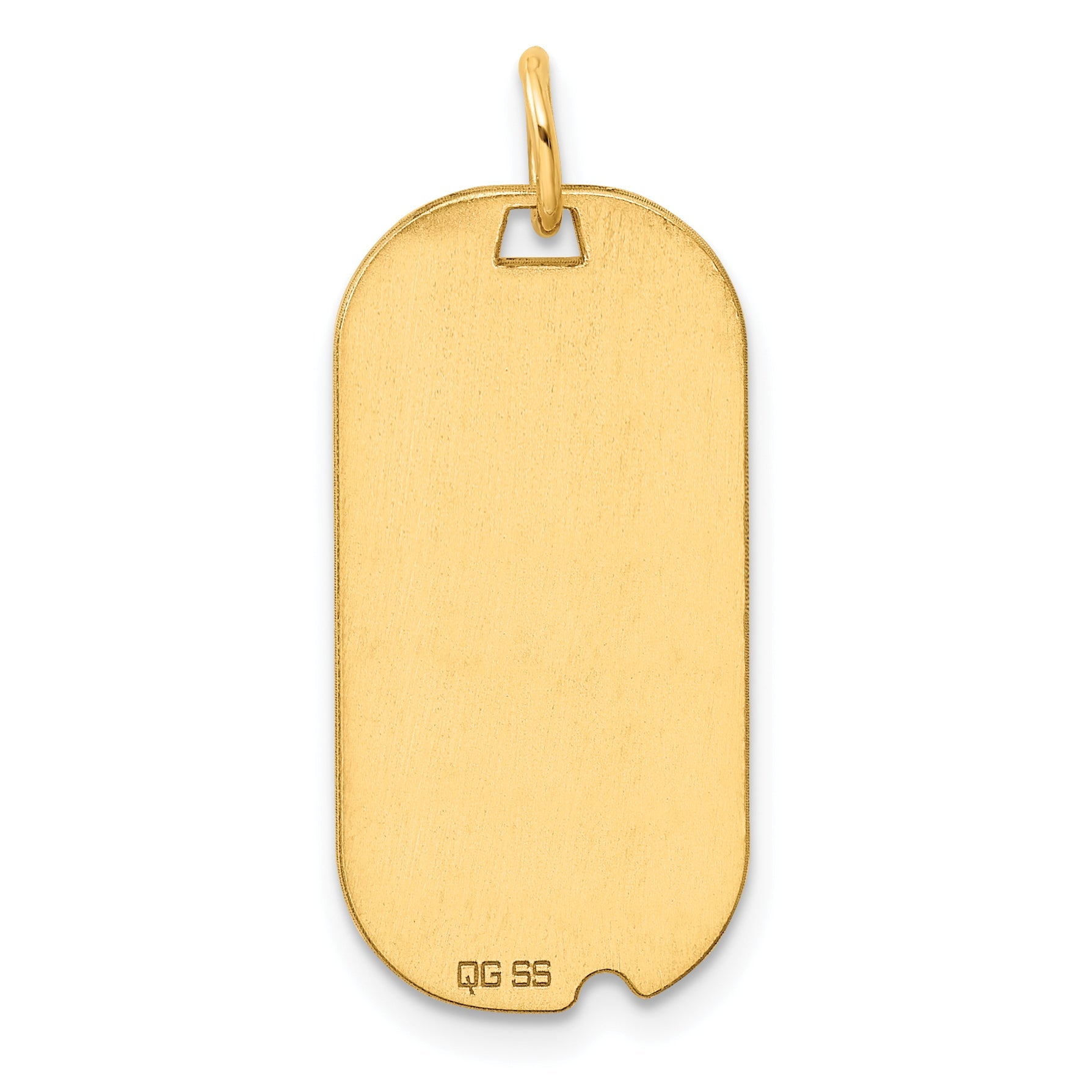 Ss/Gold Plated Sterling Silver Gp Engraveable Dog Tag Polished Disc Charm