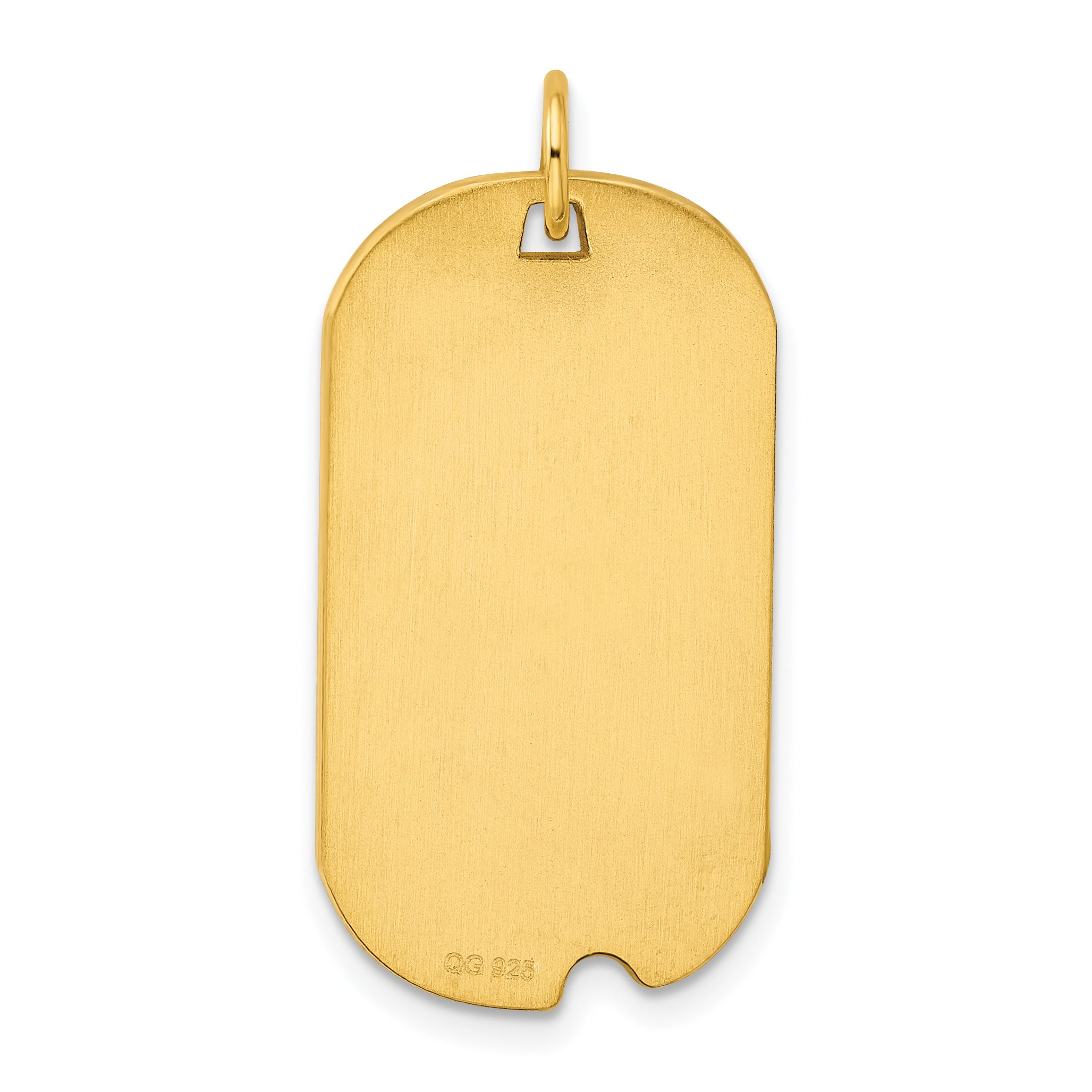 Ss/Gold Plated Sterling Silver Gp Engraveable Dog Tag Polished Disc Charm