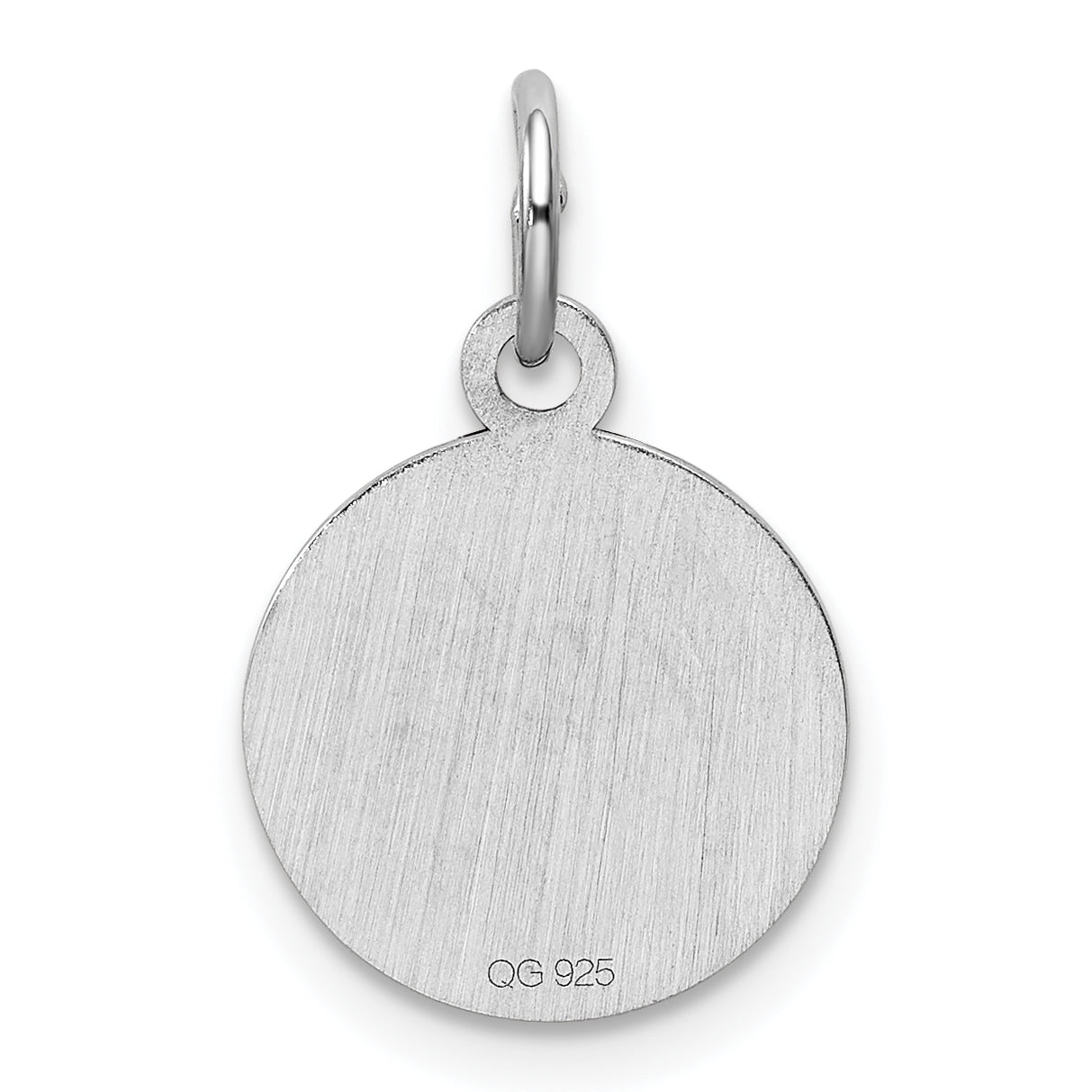 Sterling Silver Rhod-Plate Pink Enamel Right Facing Girl Head Disc Charm