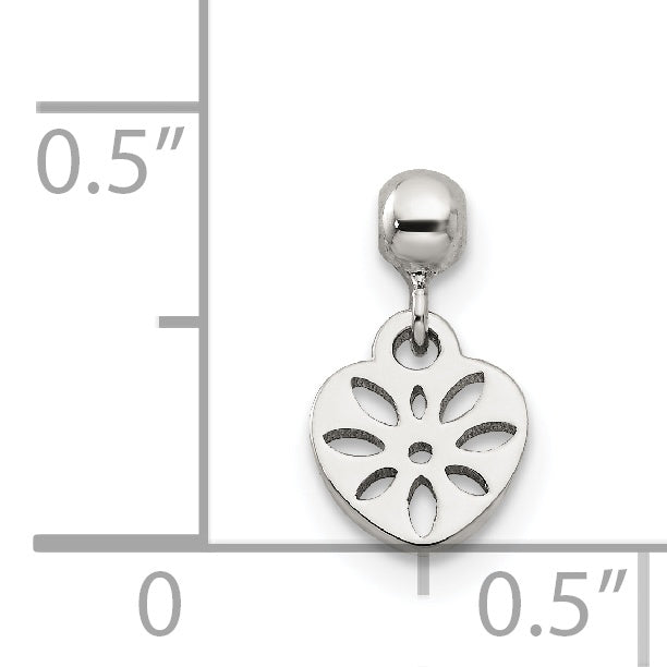 Sterling Silver Mio Memento Dangle Heart Charm