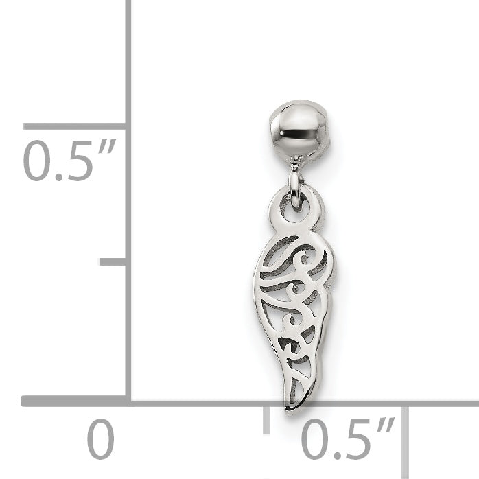 Sterling Silver Mio Memento Dangle Wing Charm