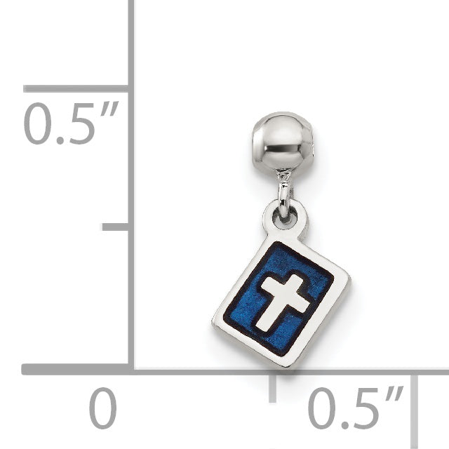 Sterling Silver Mio Memento Enamel Dangle Cross Charm