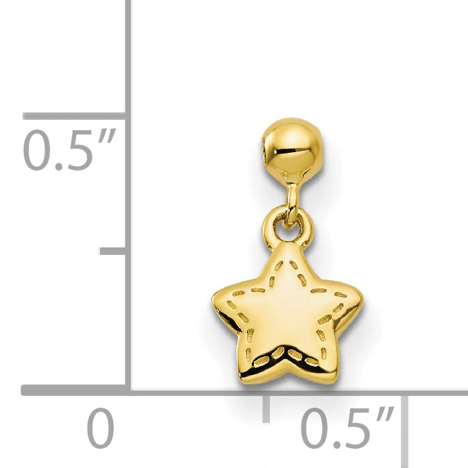 Sterling Silver Mio Memento Gold-Tone Dangle Star Charm