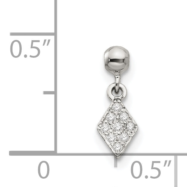 Sterling Silver Mio Memento Cz Dangle Charm