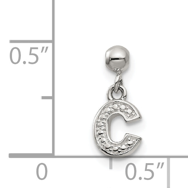Sterling Silver Mio Memento Letter C Dangle Initial Charm
