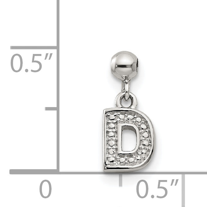 Sterling Silver Mio Memento Letter D Dangle Initial Charm