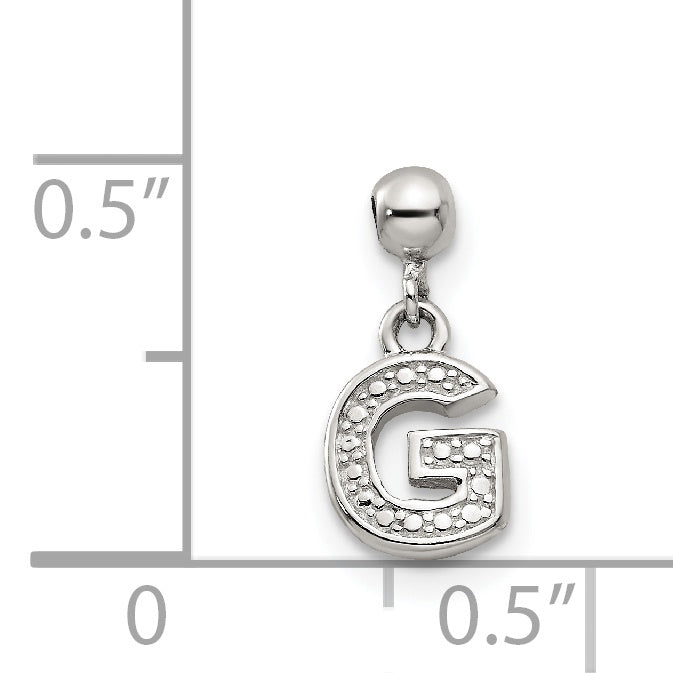 Sterling Silver Mio Memento Letter G Dangle Initial Charm