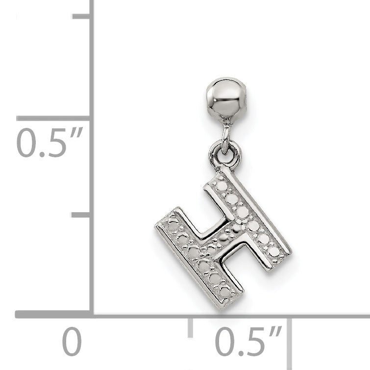 Sterling Silver Mio Memento Letter H Dangle Initial Charm