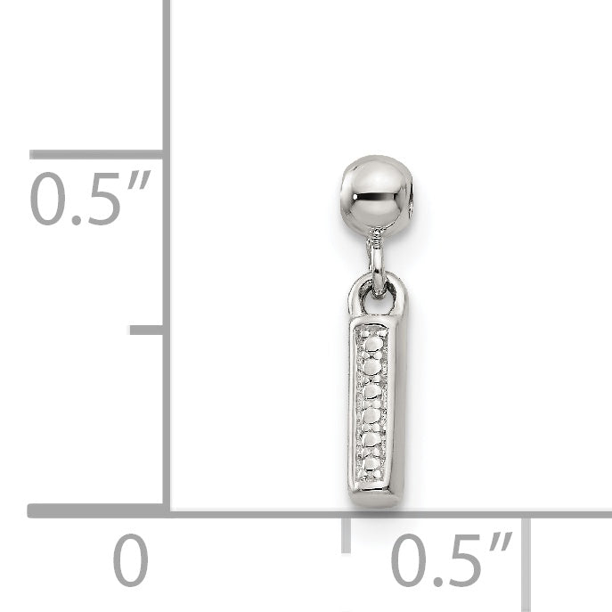 Sterling Silver Mio Memento Letter I Dangle Initial Charm