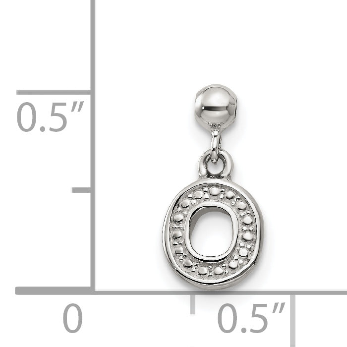 Sterling Silver Mio Memento Letter O Dangle Initial Charm