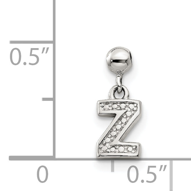 Sterling Silver Mio Memento Letter Z Dangle Initial Charm