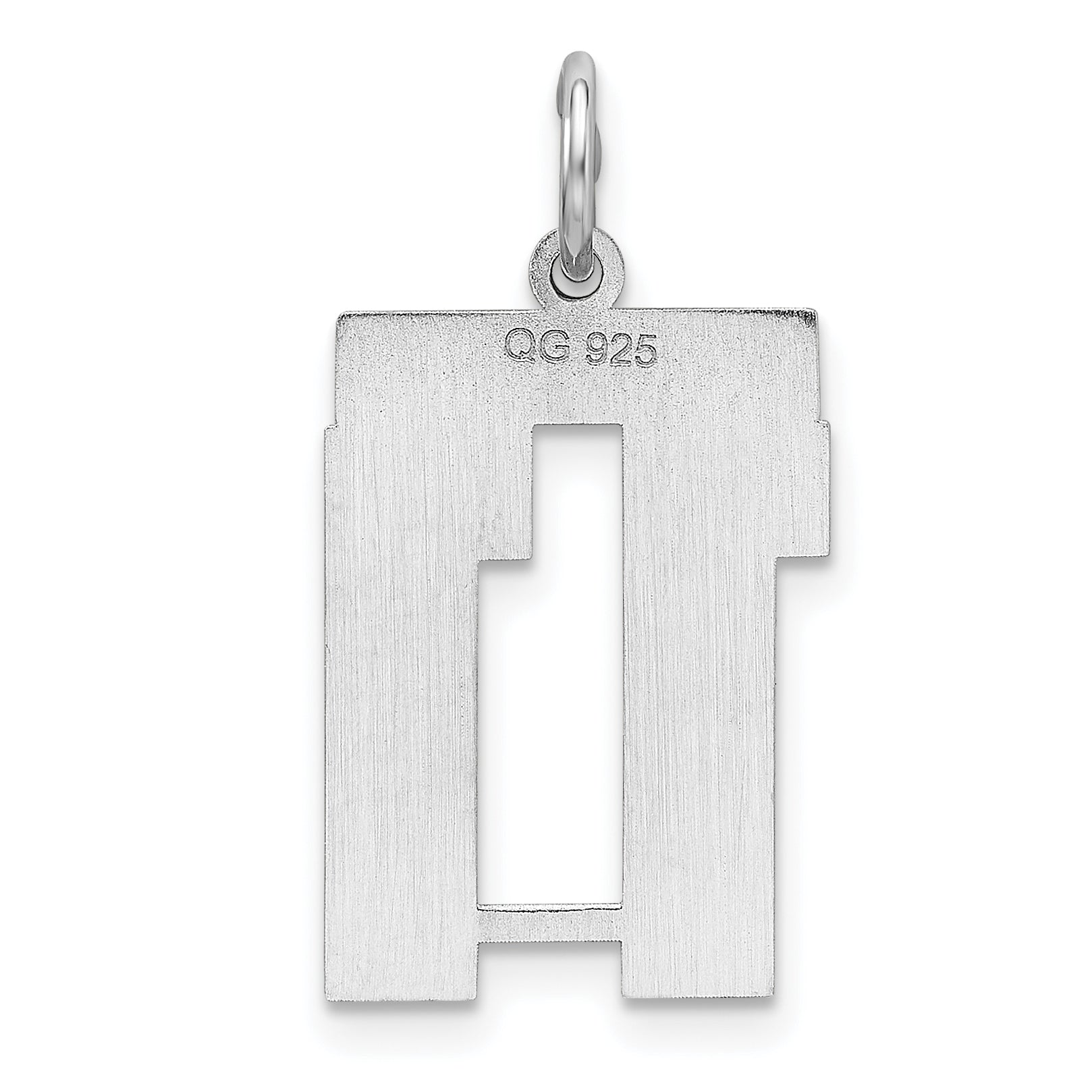 Sterling Silver Sterling/Silver Rhodium-Plated Polished Number 11 Charm