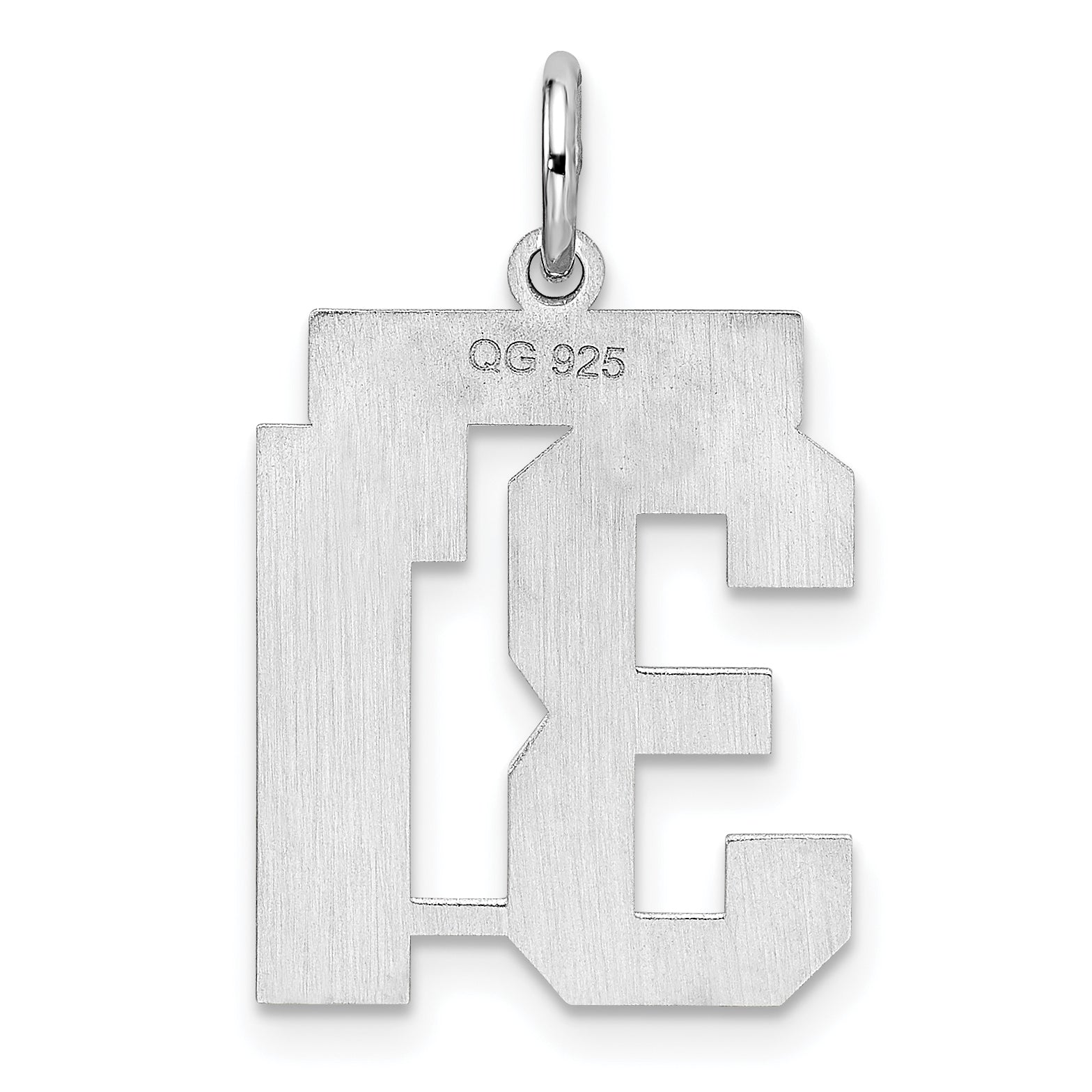 Sterling Silver Sterling/Silver Rhodium-Plated Polished Number 31 Charm