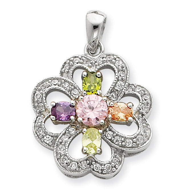 Sterling Silver Cz Pendant