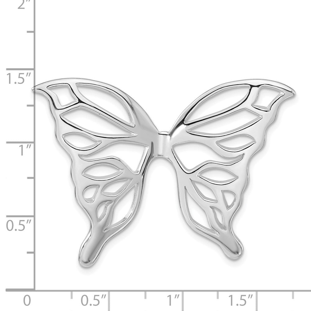 Sterling Silver Polished Butterfly Pendant