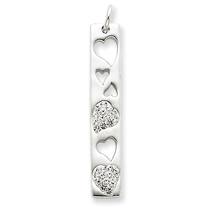 Sterling Silver Stellux Crystal Heart Pendant