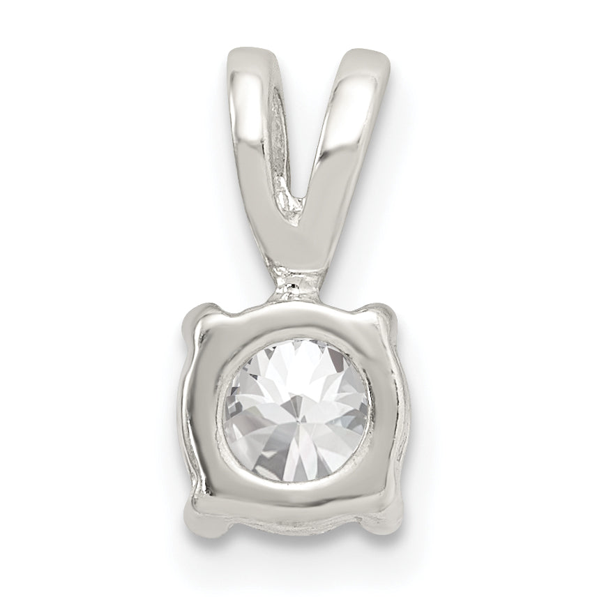 Sterling Silver Cz Pendant
