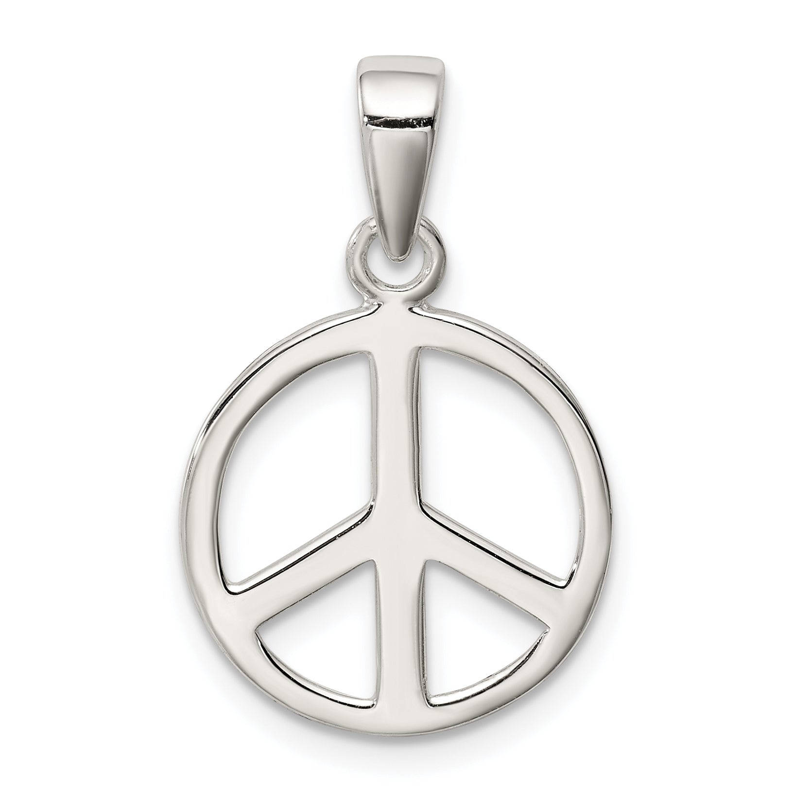 Sterling Silver Peace Sign Pendant