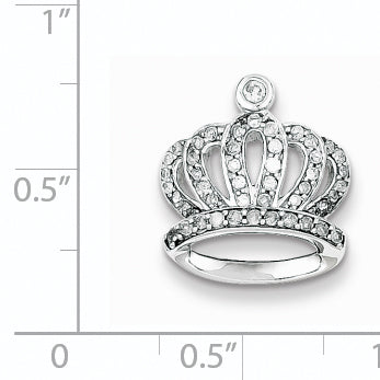 Sterling Silver Rhodium Diam. Pendant