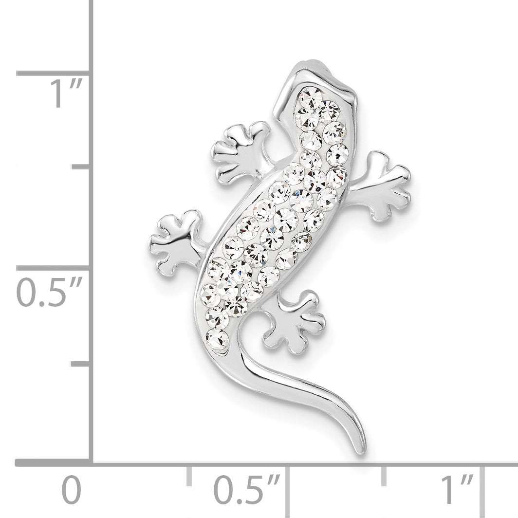 Sterling Silver Stellux Crystal Lizard Pendant