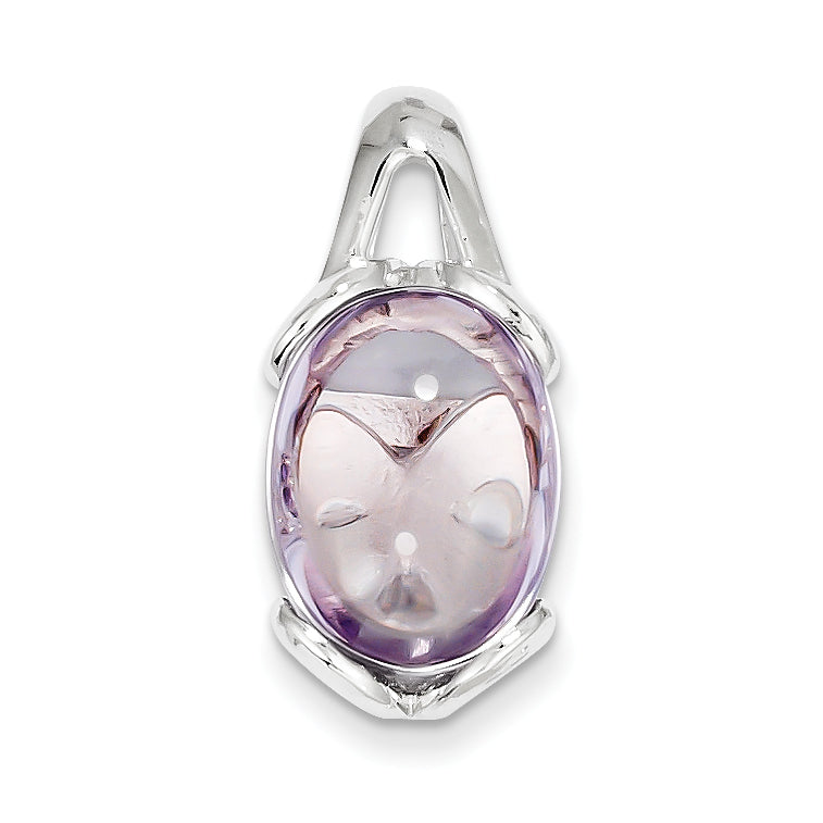 Sterling Silver Pink Quartz Pendant