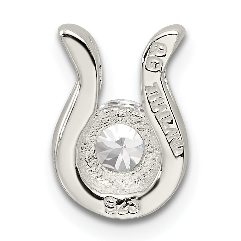 Sterling Silver Cz Chain Slide