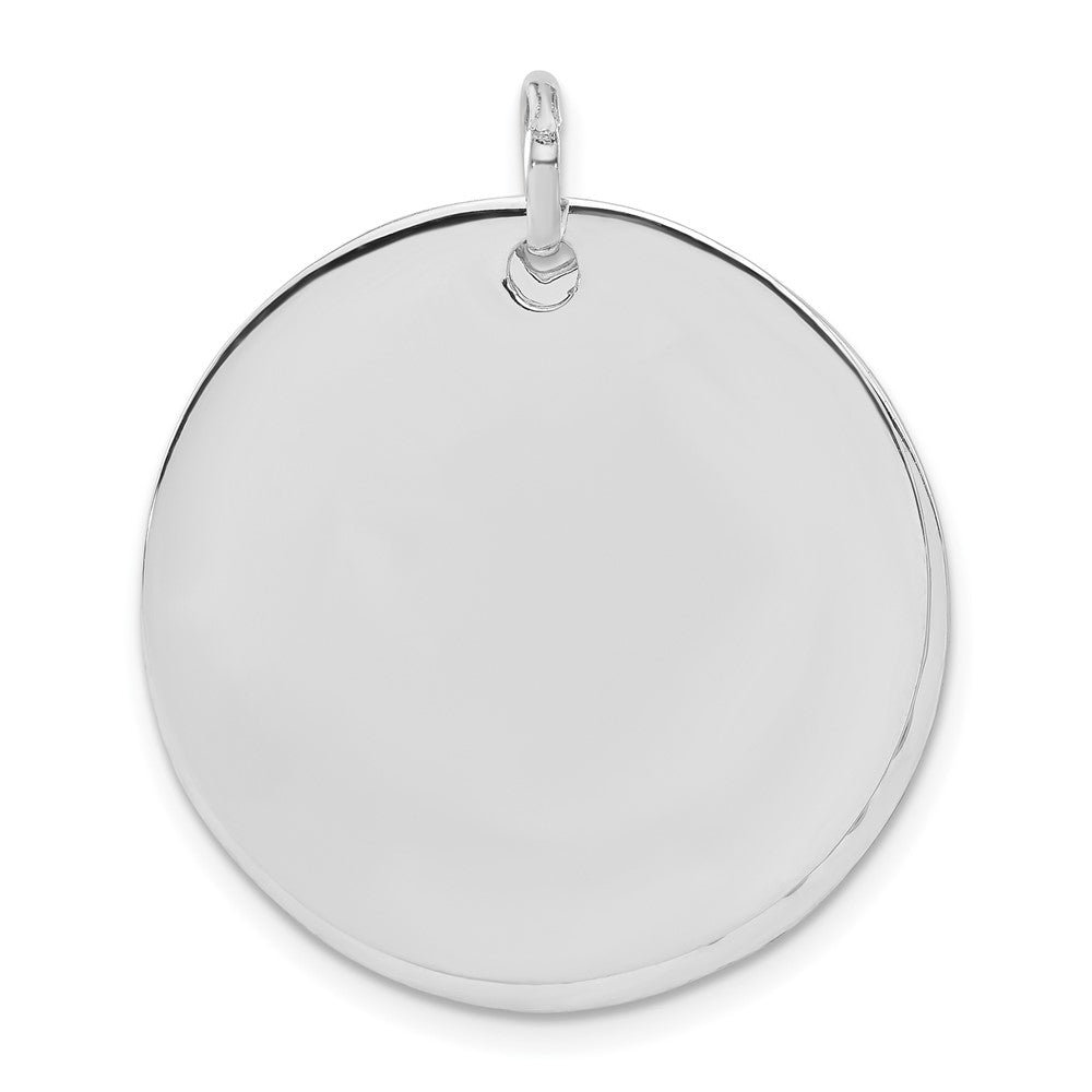Sterling Silver Polished Round Wavy 2 Piece Circle Pendant