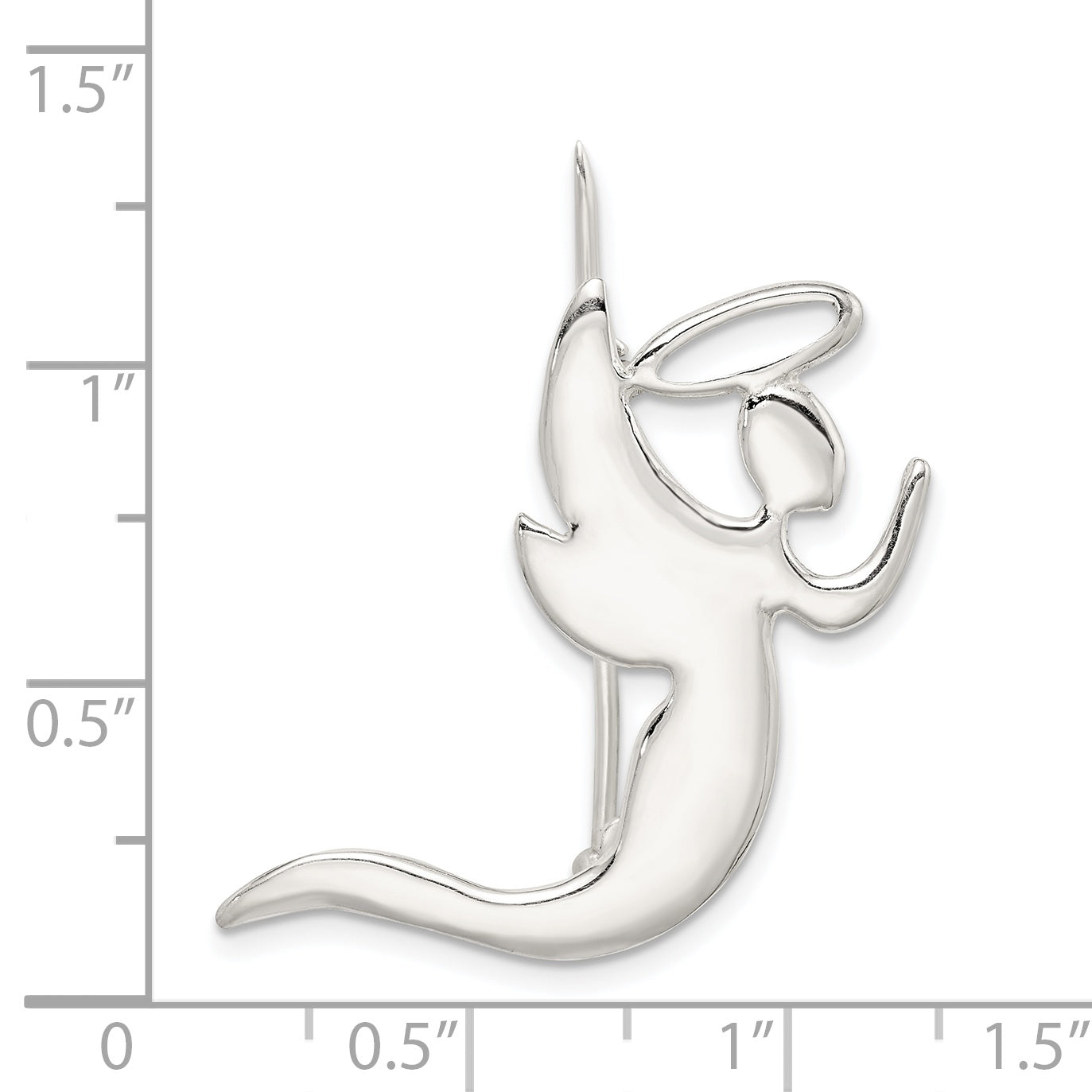 Sterling Silver Angel Kneeling In Prayer Pin