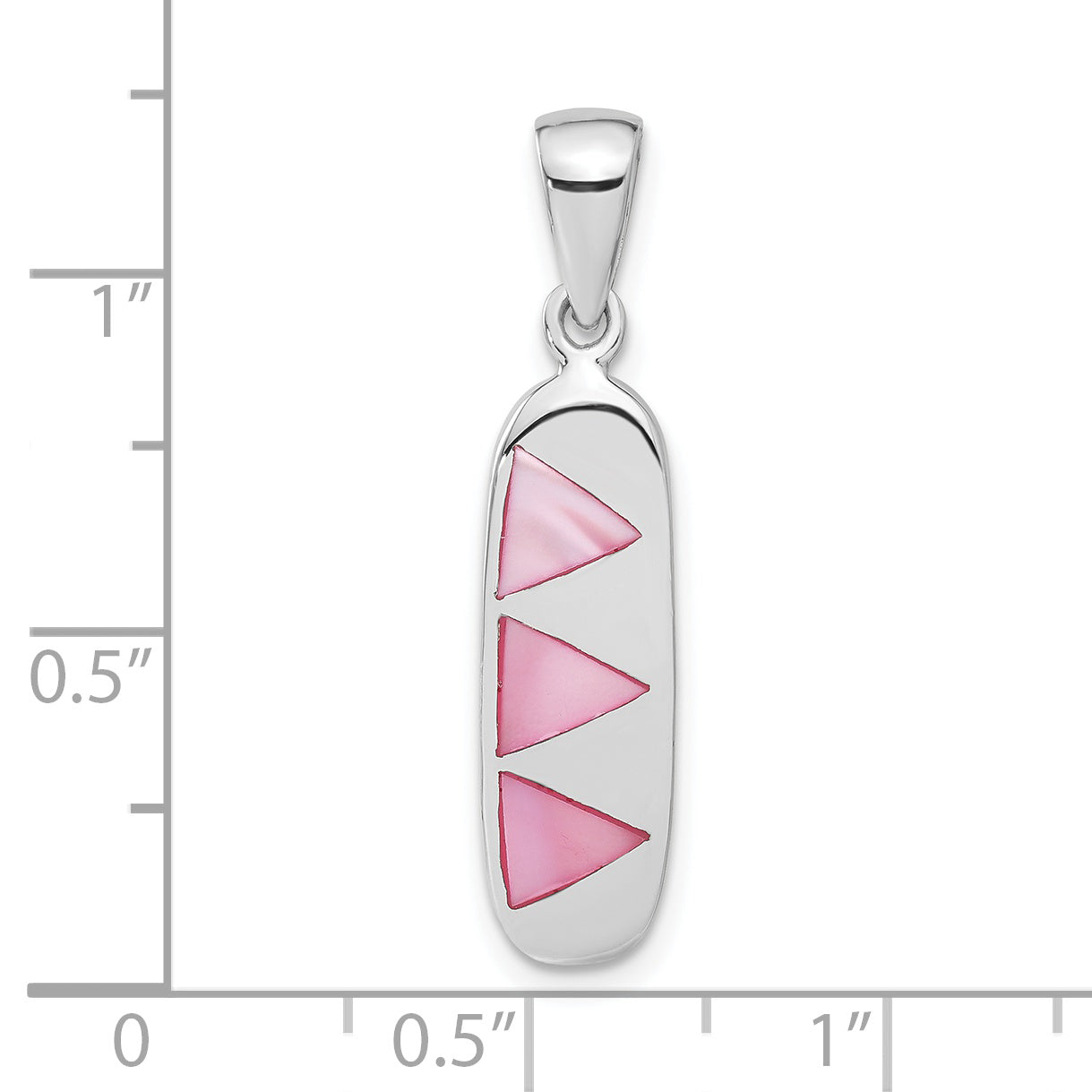 Sterling Silver Pink Mother Of Pearl Pendant