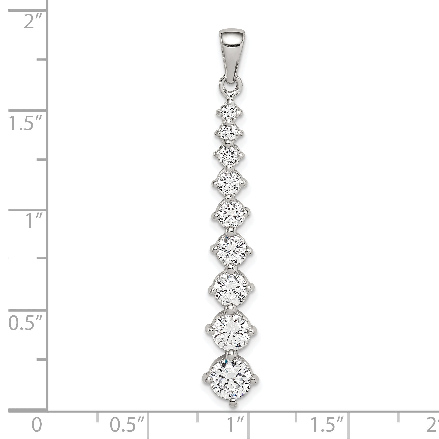 Sterling Silver Fancy Cz Pendant