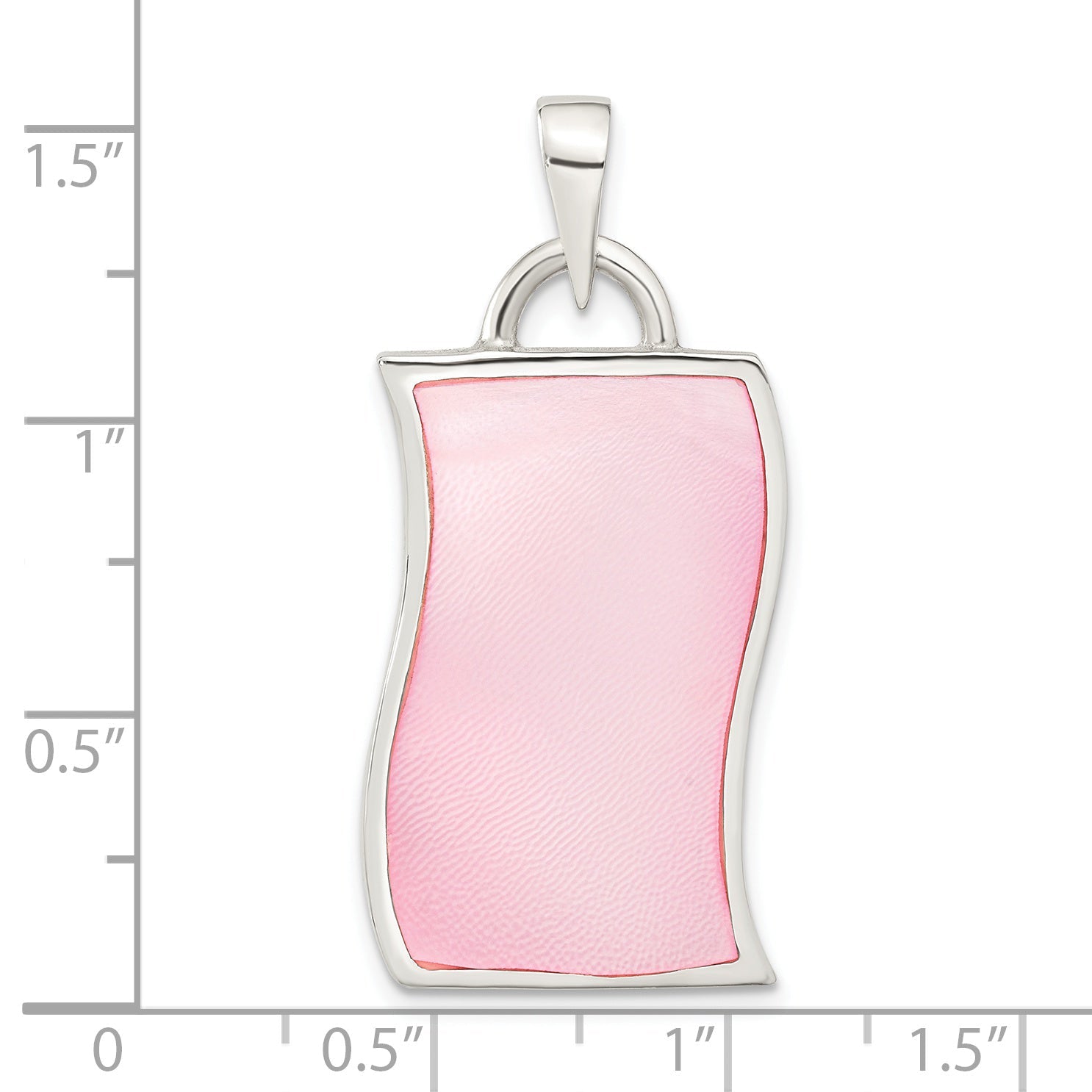 Sterling Silver Pink Mother Of Pearl Pendant