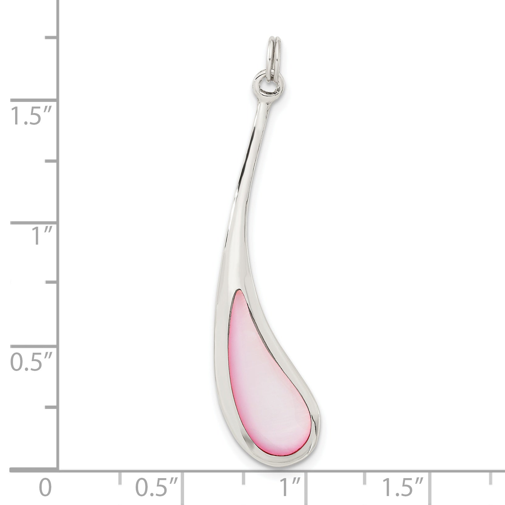 Sterling Silver Pink Mother Of Pearl Pendant