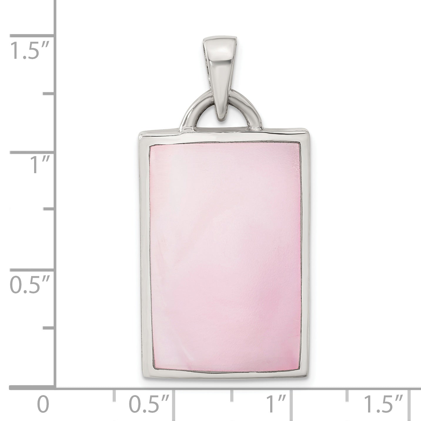 Sterling Silver Pink Mother Of Pearl Pendant