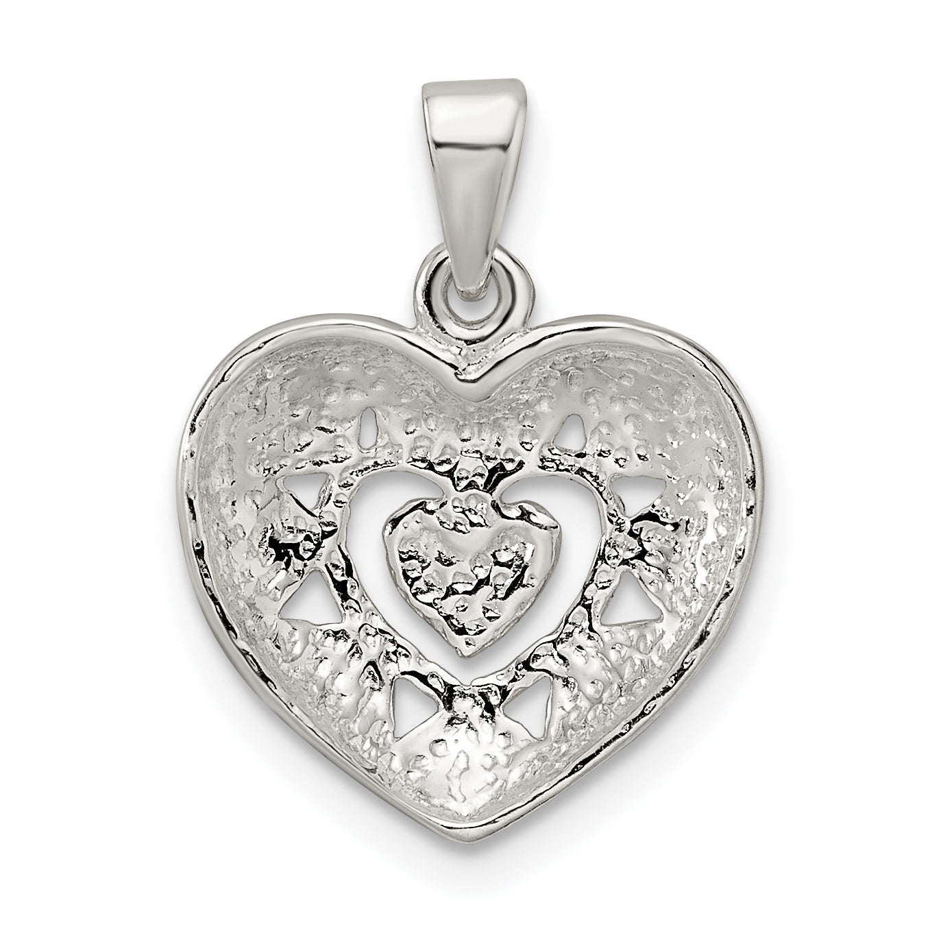 Sterling Silver Polished Heart Pendant
