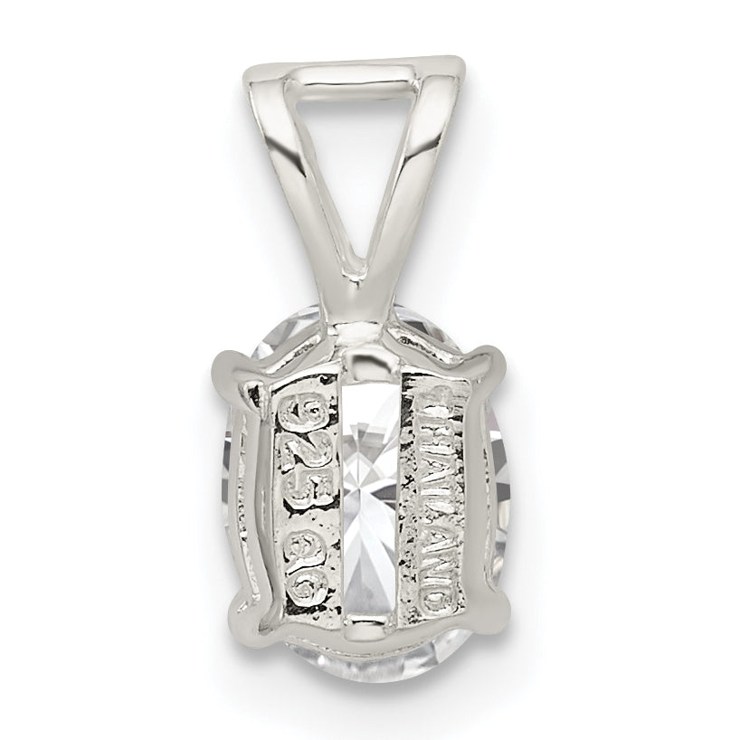 Sterling Silver Cz Pendant