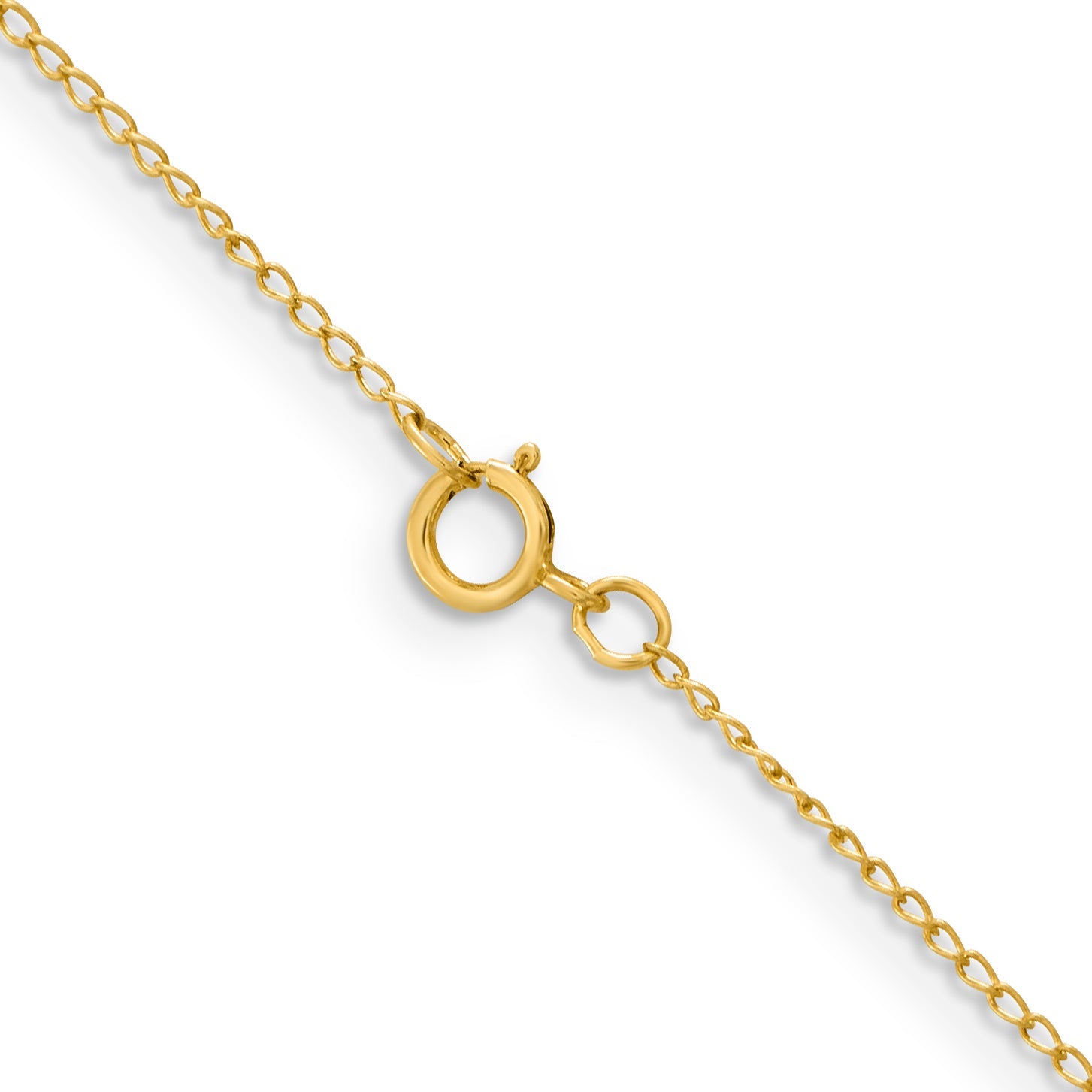 18 Inch Sterling Silver Flash Gold-Plated Curb Chain Necklace