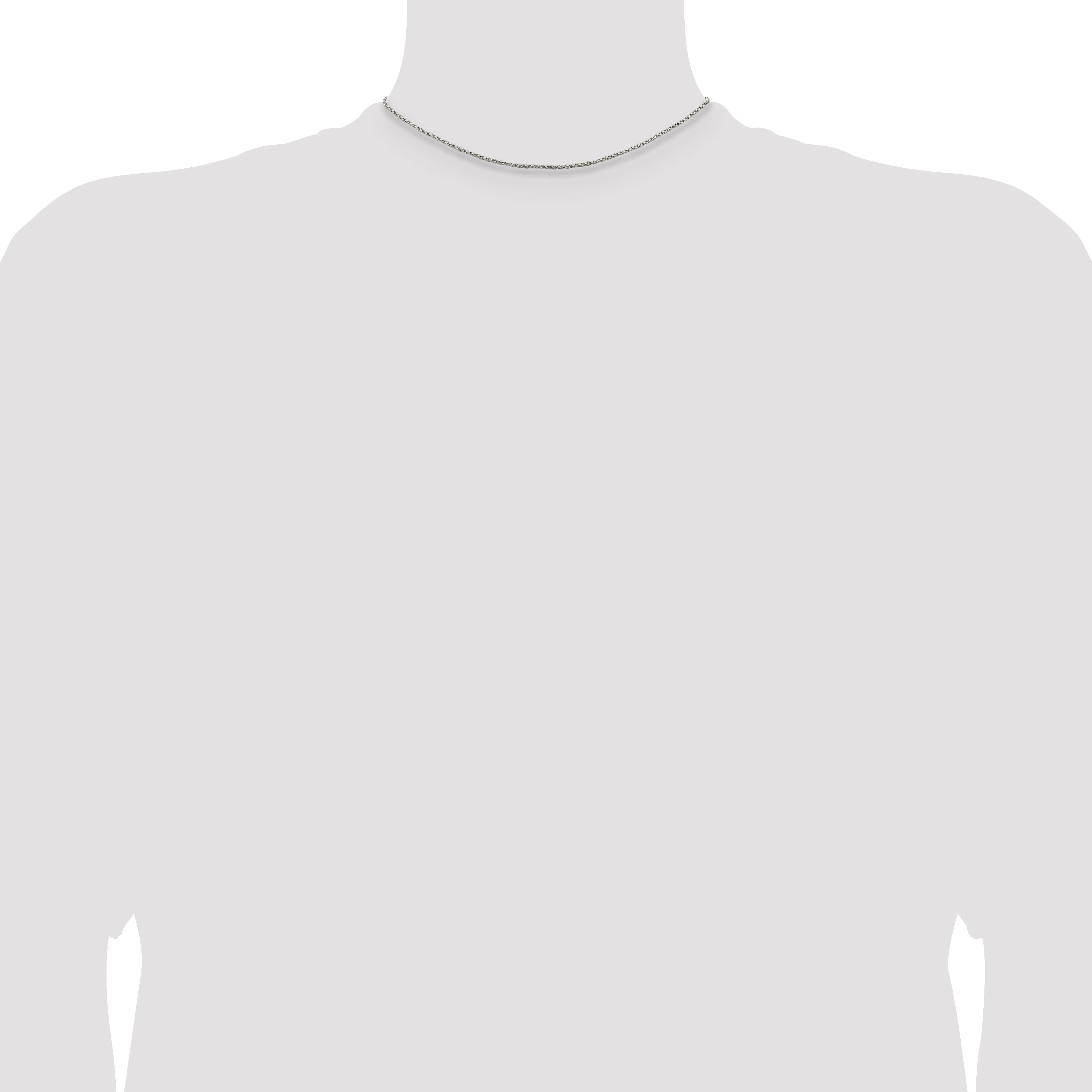 14 Inch Sterling Silver 1.25mm Twisted Box Chain Necklace