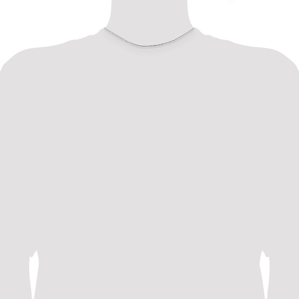 14 Inch Sterling Silver 1mm Twisted Serpentine Chain Necklace