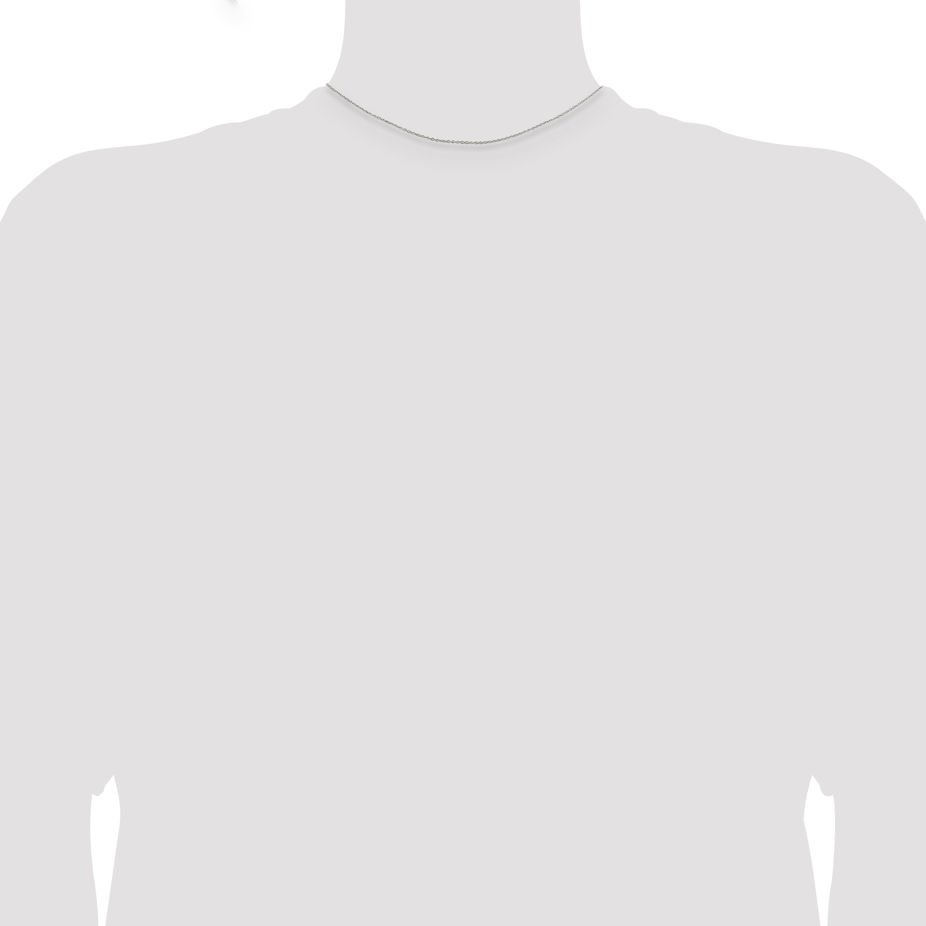 14 Inch Sterling Silver 1.10mm Forzantina Cable Chain Necklace