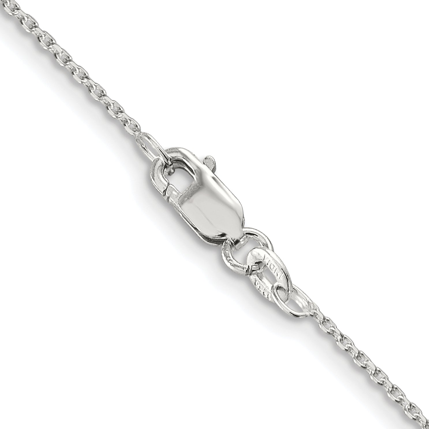 22 Inch Sterling Silver 1.25mm Diamond-Cut Forzantina Cable Chain Necklace