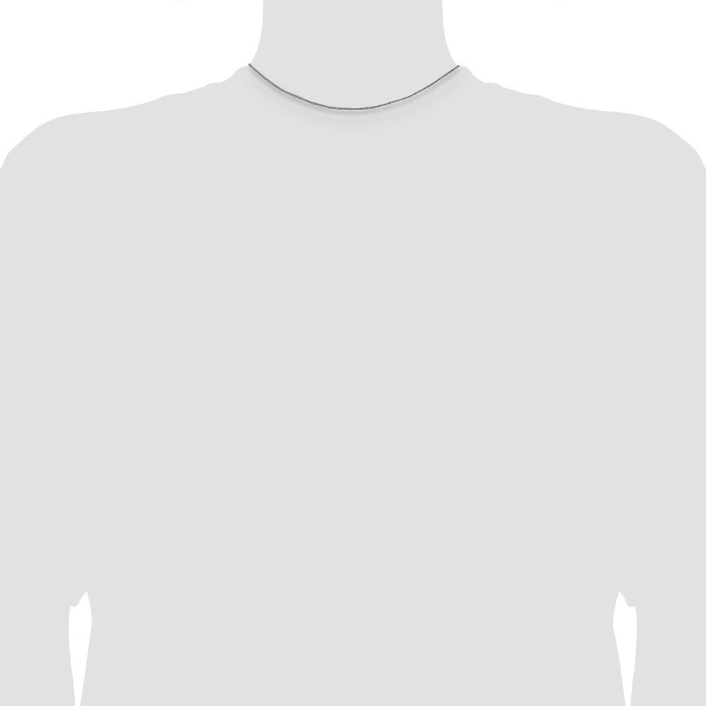 14 Inch Sterling Silver 1mm Curb Chain Necklace