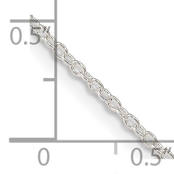 22 Inch Sterling Silver 1.45mm Forzantina Cable Chain W/4In Ext.