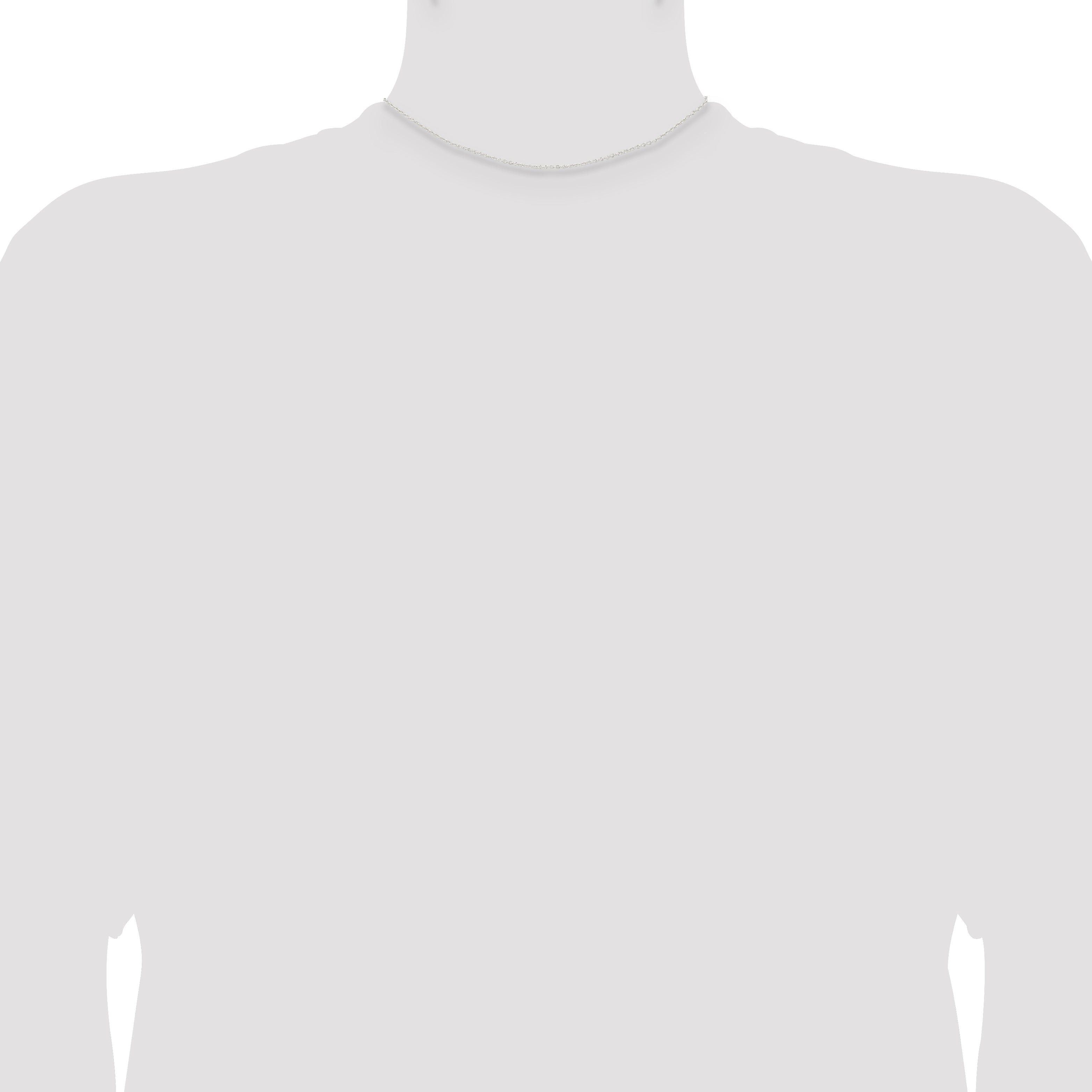 14 Inch Sterling Silver 1.45mm Forzantina Cable Chain Necklace