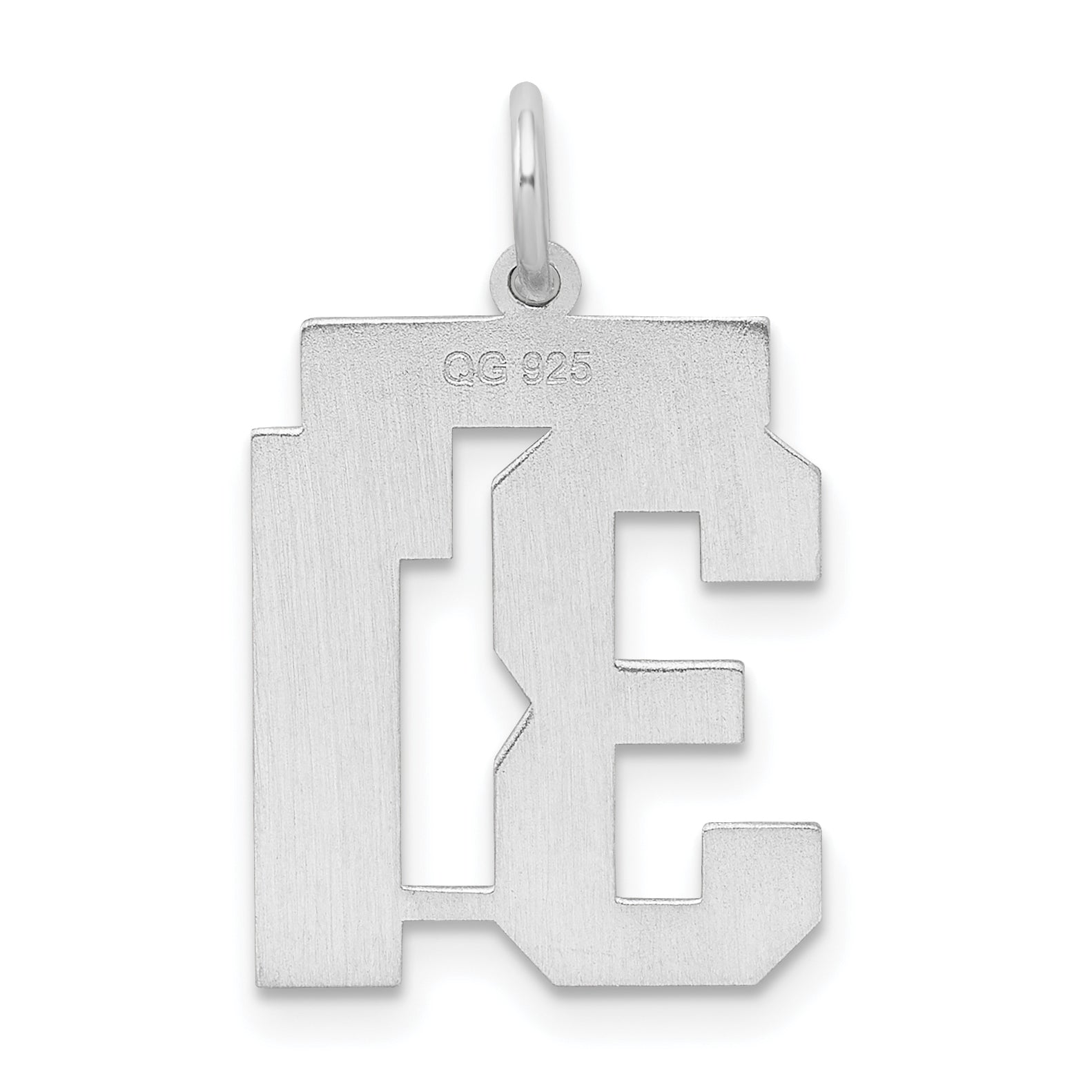 Sterling Silver Silver/Rhodium-Plated Satin Number 31 Charm