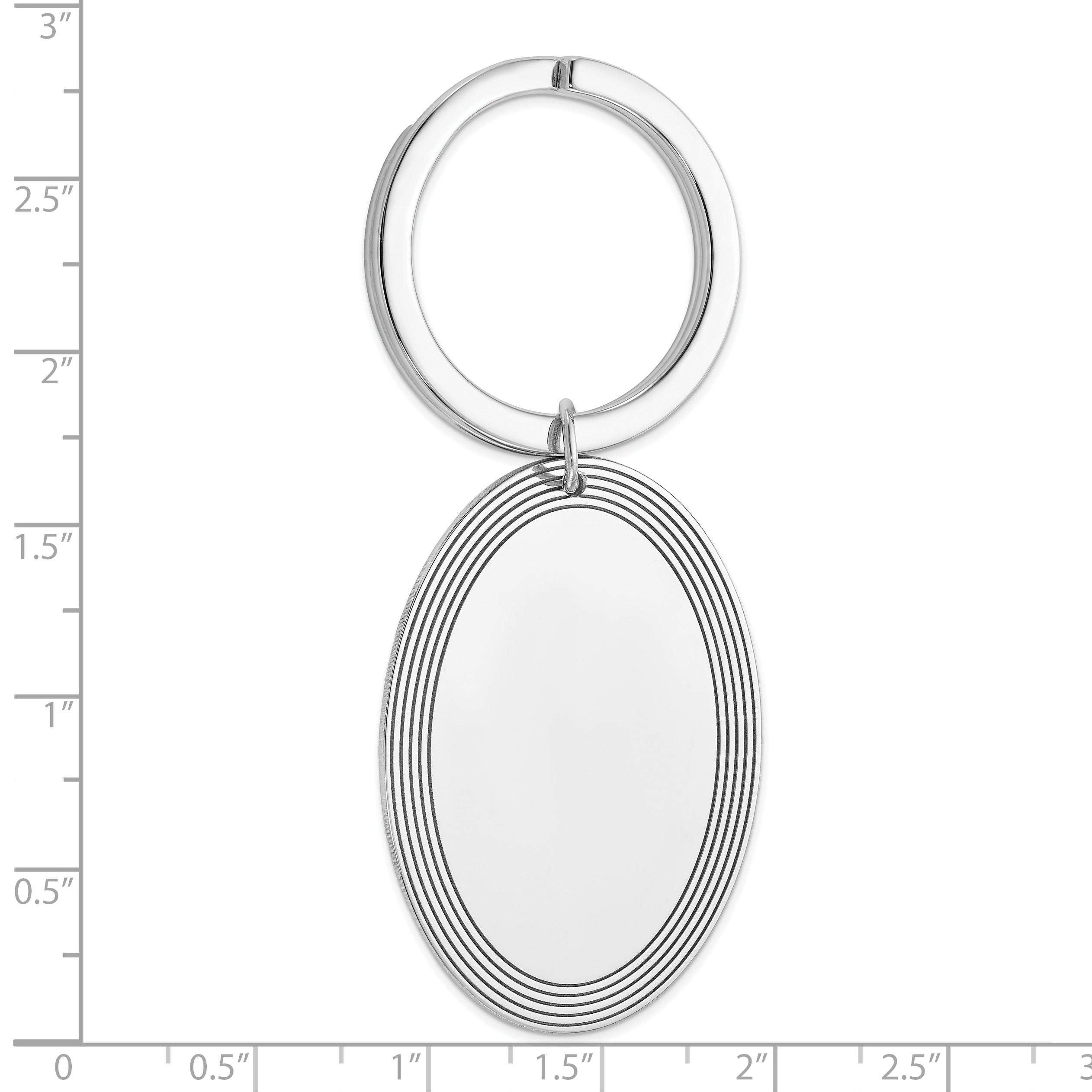 Sterling Silver Rhodium-Plated Key Chain