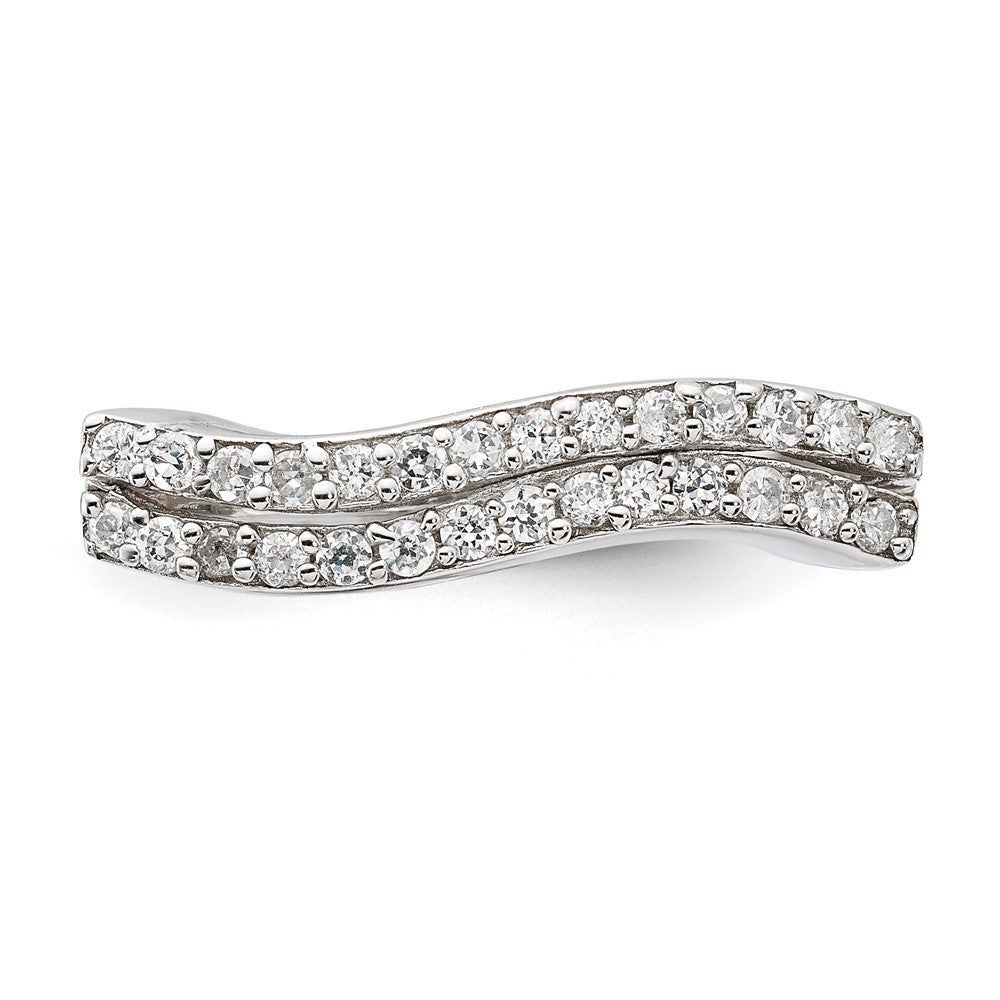 Sterling Silver Polished Cz Ring